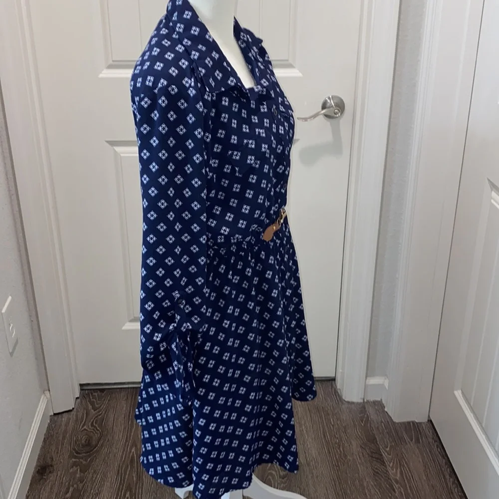 Always Indigo Lined Long Sleeve Dress - Picture 5 of 7